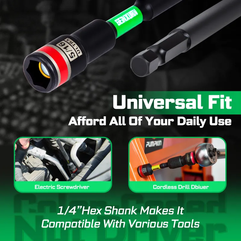 Color Coded Magnetic Nut Driver Set 4
