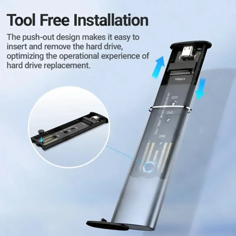 10Gbps M.2 SSD Enclosure USB-C 4