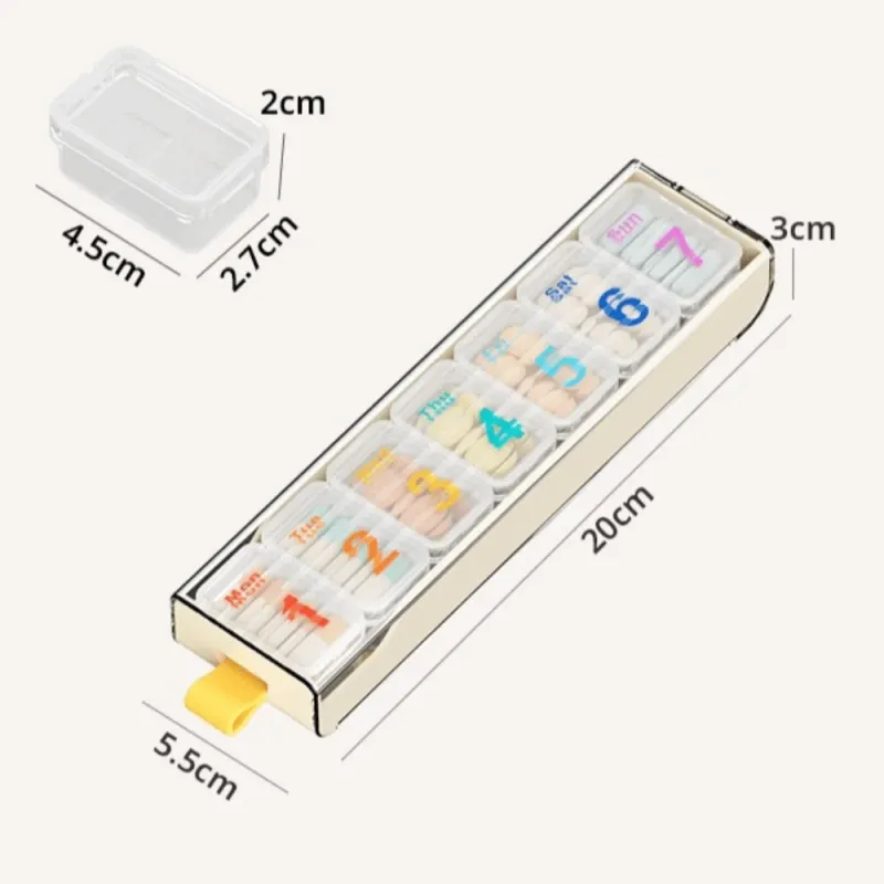 Weekly Pill Organizer - Large Capacity 6