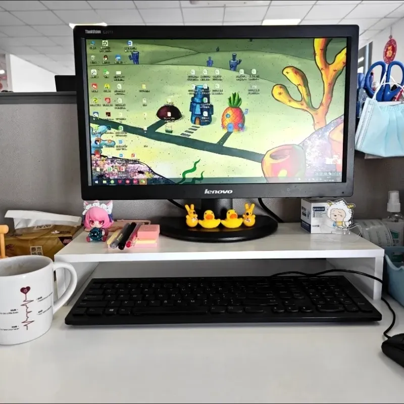 Ergonomic Monitor Riser Stand with Storage 2
