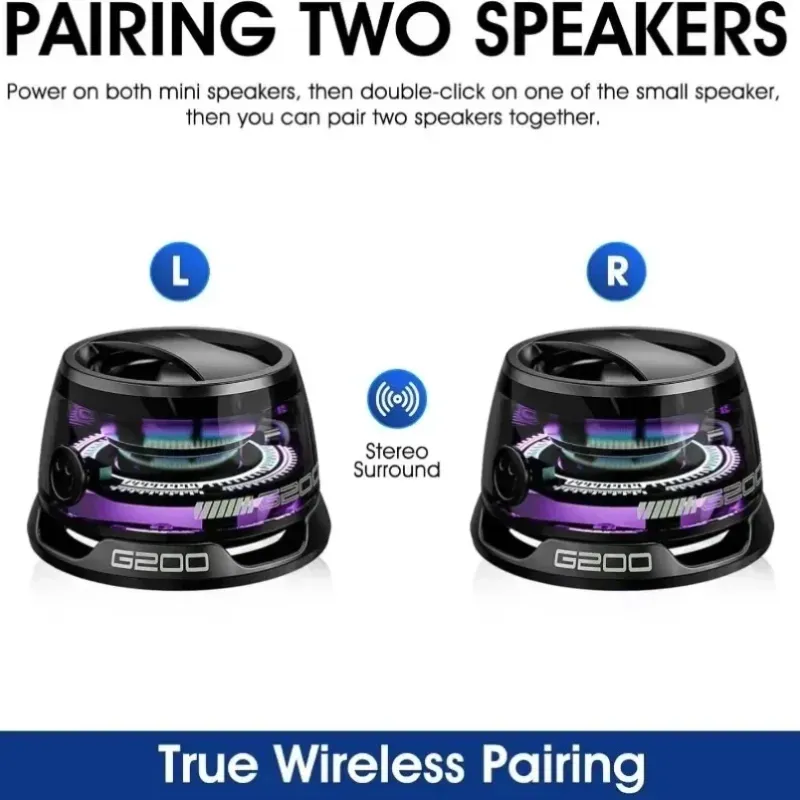 Мини Bluetooth-колонка с RGB-подсветкой 5