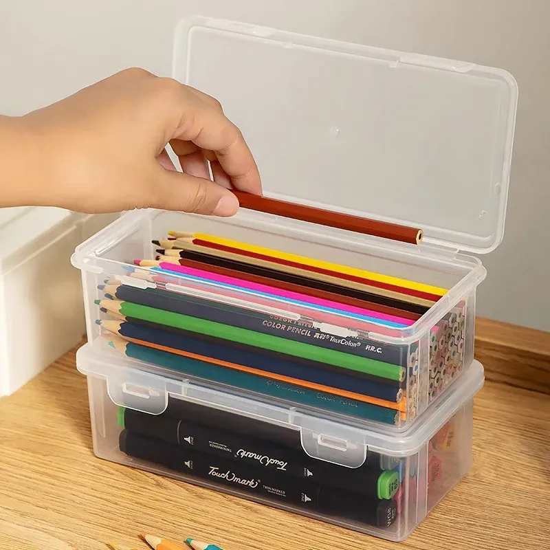 Stackable Clear Pen Storage Box 1