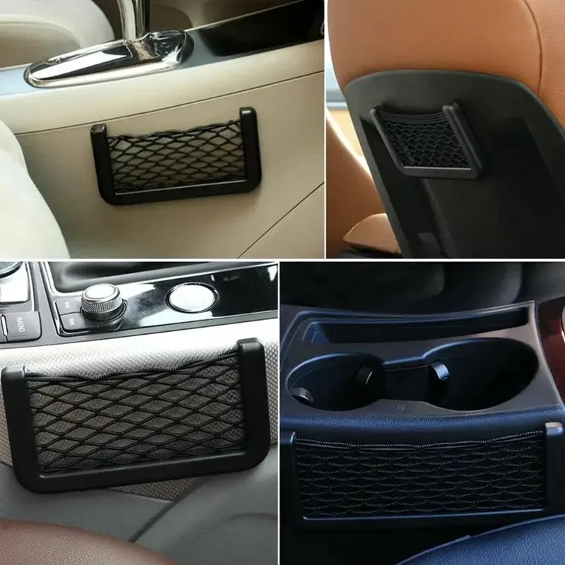 Adhesive Car Seat Organizer Nets 3