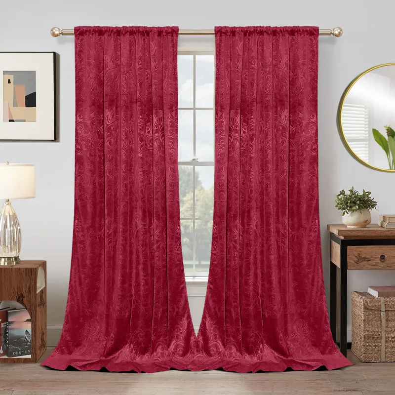 Velvet Blackout Curtains - 2 Panel Set 2
