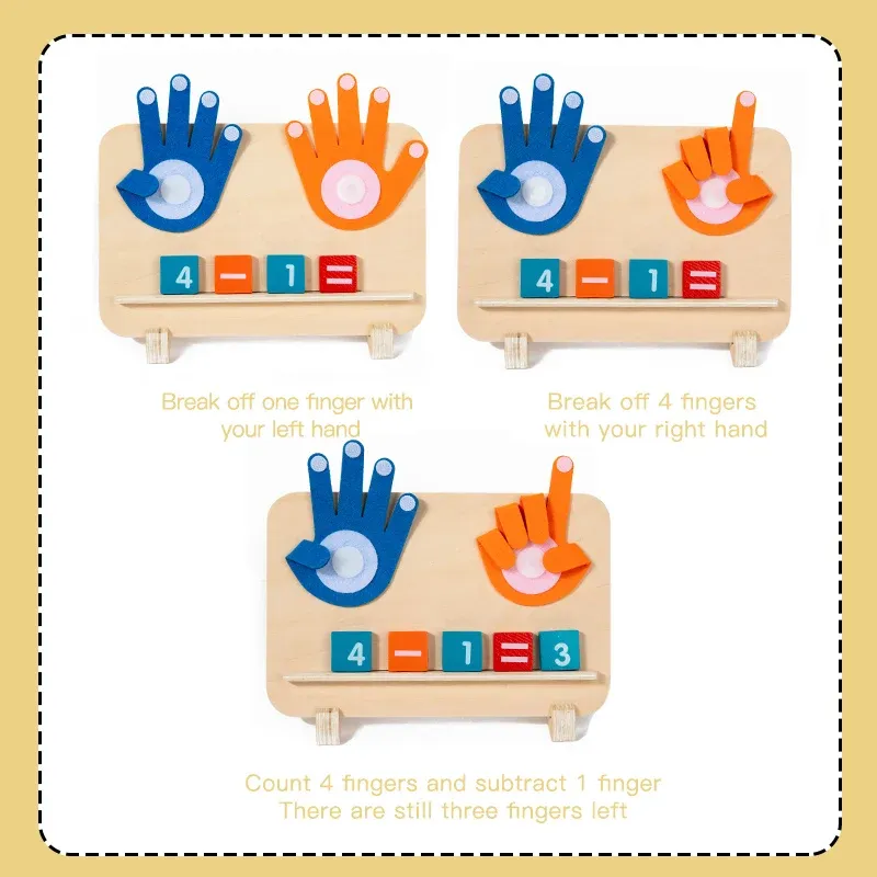 Wooden Math Finger Counting Toy 3