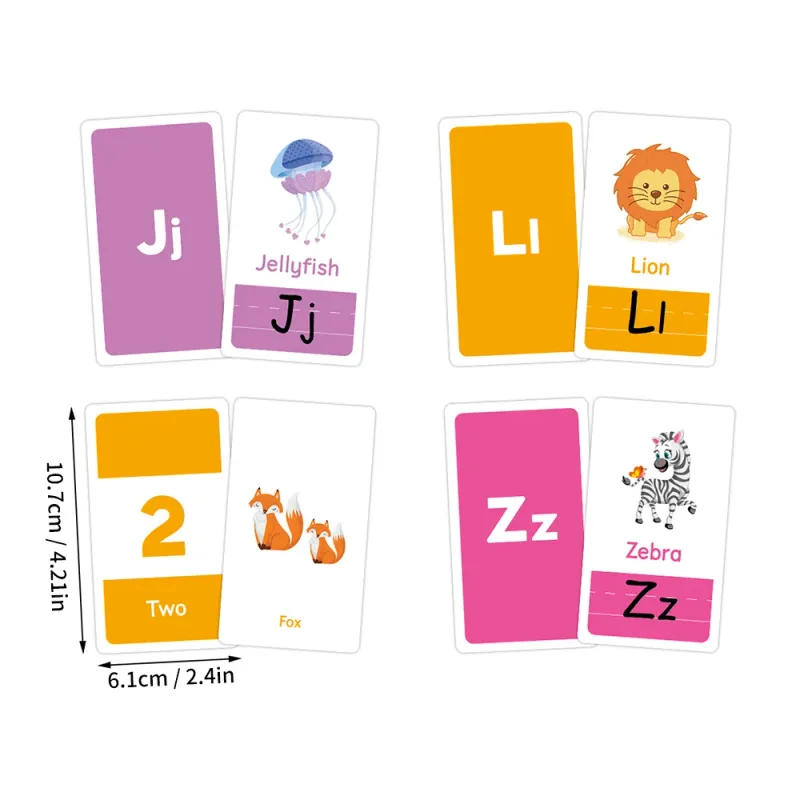 58PCS ABC Alphabet Flashcards Set 2