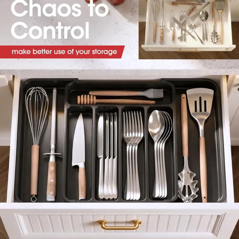 Black Expandable Drawer Organizer 2