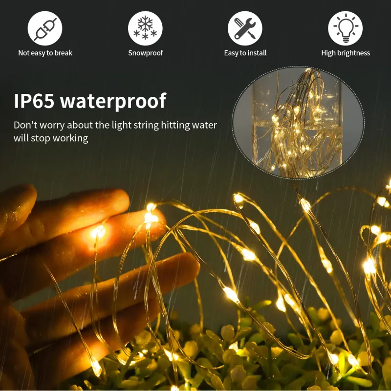 Solar Fairy Lights - Waterproof Outdoor 4