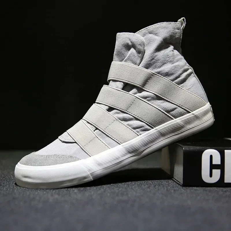 Men's High Top Canvas Slip-On Shoes 3