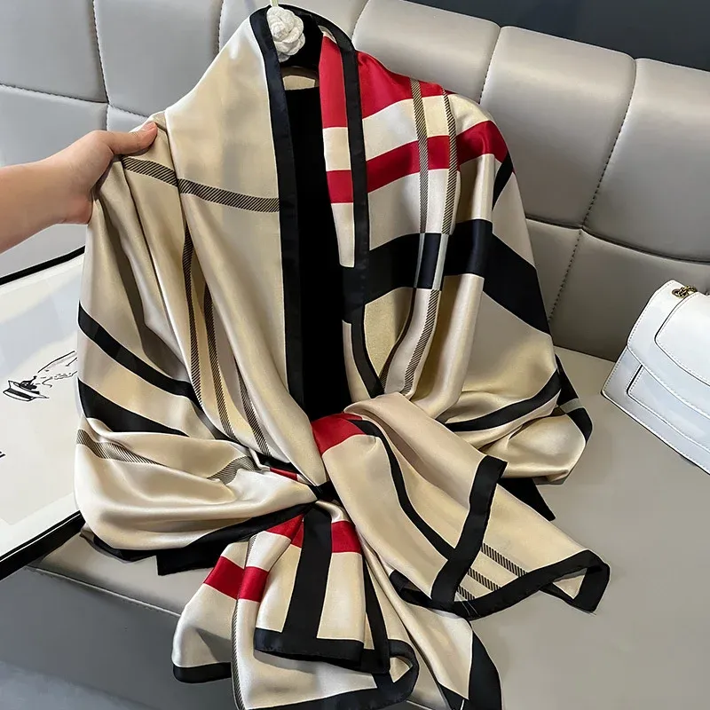 Satin Silk Shawl Hijab Scarf 1