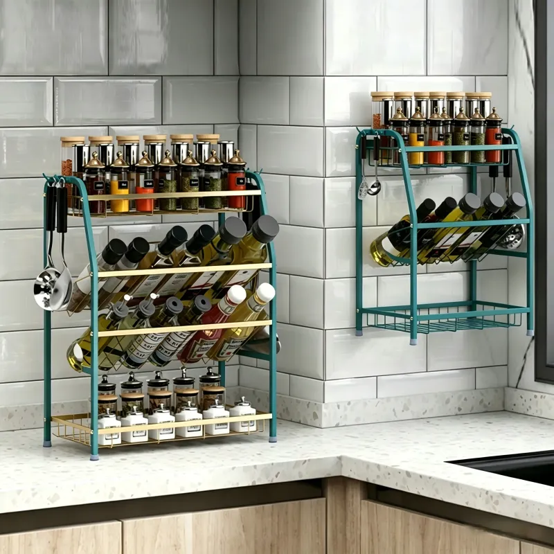 4-Tier Spice Rack with Knife Holder 5