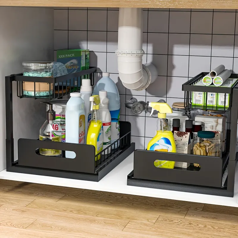 Under Sink Sliding Drawer Organizer 2