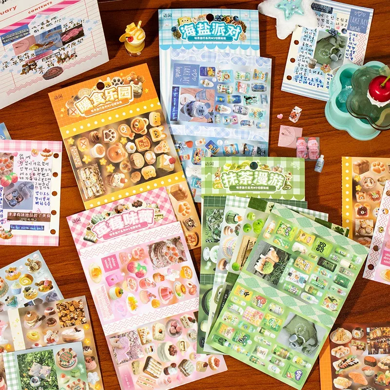 4pc Kawaii Scrapbook Sticker Set 1