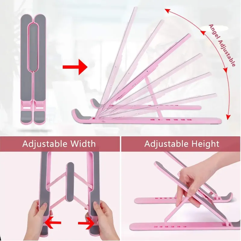 Pink Foldable Laptop Stand 6