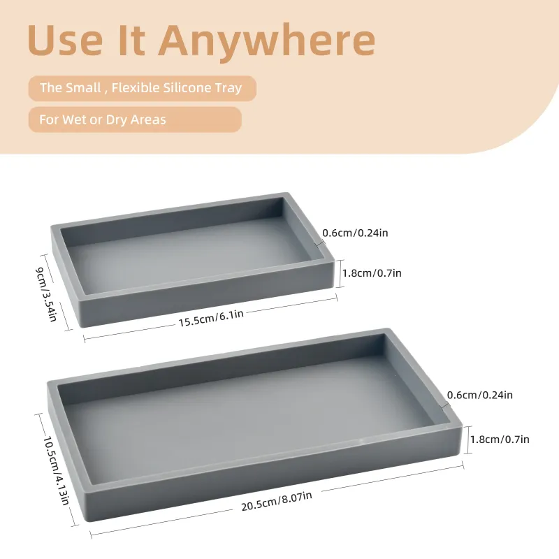 Silicone Bathroom Countertop Tray 3