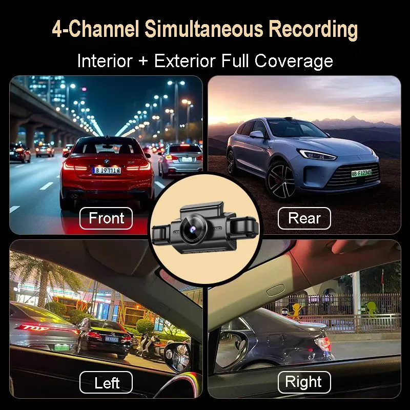 4K 4CH Hidden Car DVR 4