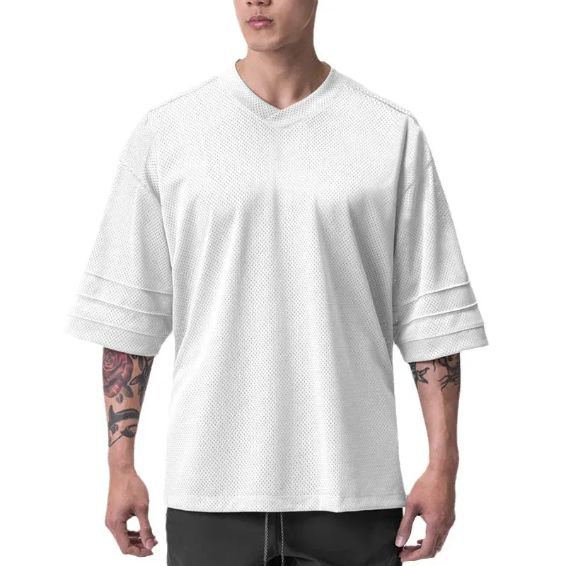 Men's Oversized Mesh Gym Tee 1