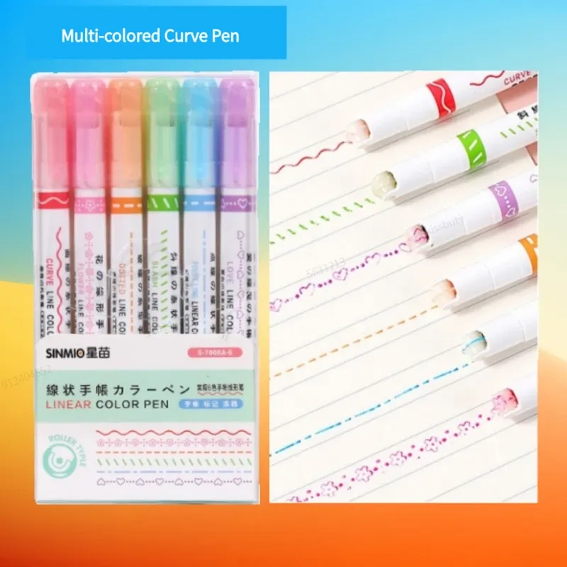 Kawaii Highroller Marker Pen Set 6pc 4
