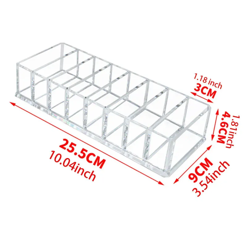 Clear Acrylic 8-Compartment Vanity Organizer 6