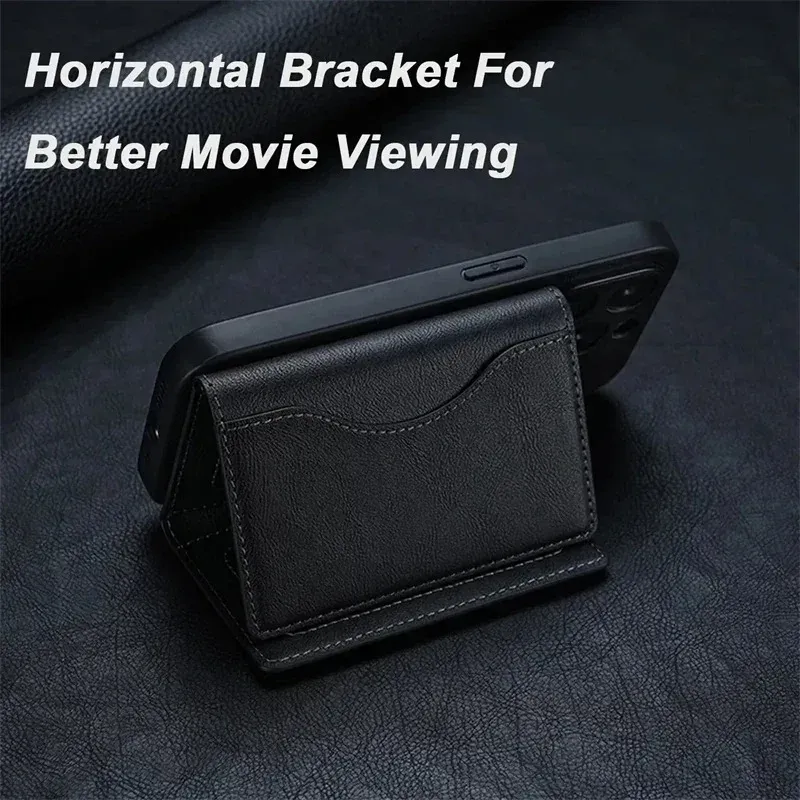 Magnetic Leather Wallet Case for iPhone 4