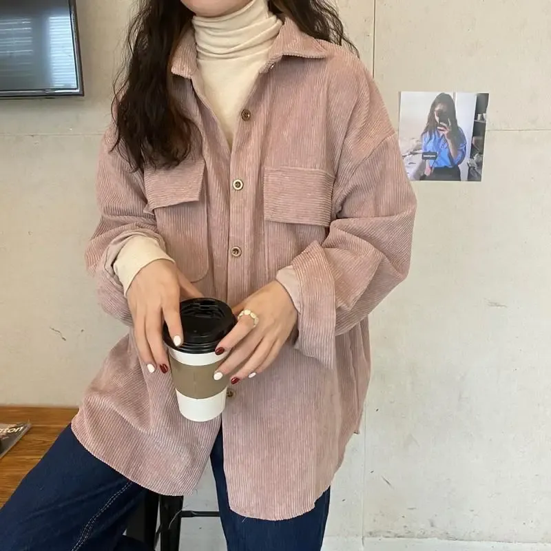 Women's Retro Corduroy Shirt Jacket 6