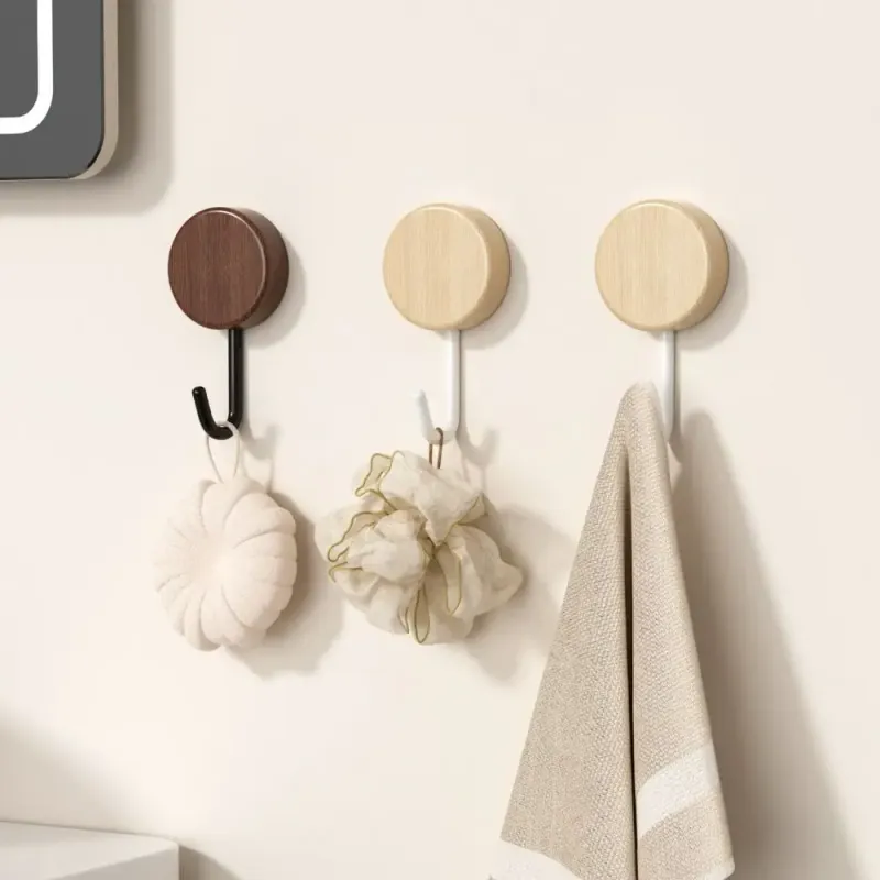 Self-Adhesive Wood Wall Hook 1
