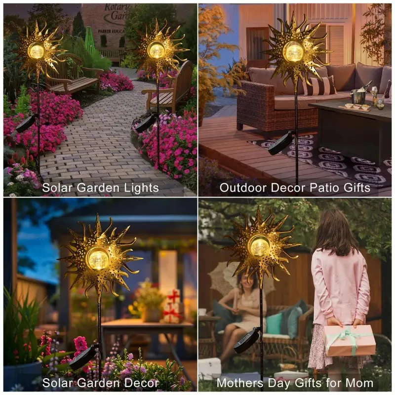 Solar Iron LED Garden Lights 6