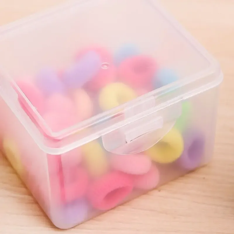 Multi-purpose Storage Box Plastic with Lid Small Thing Container Rectangular Shape Clear Storage Case Storing Jewelry Headband 4