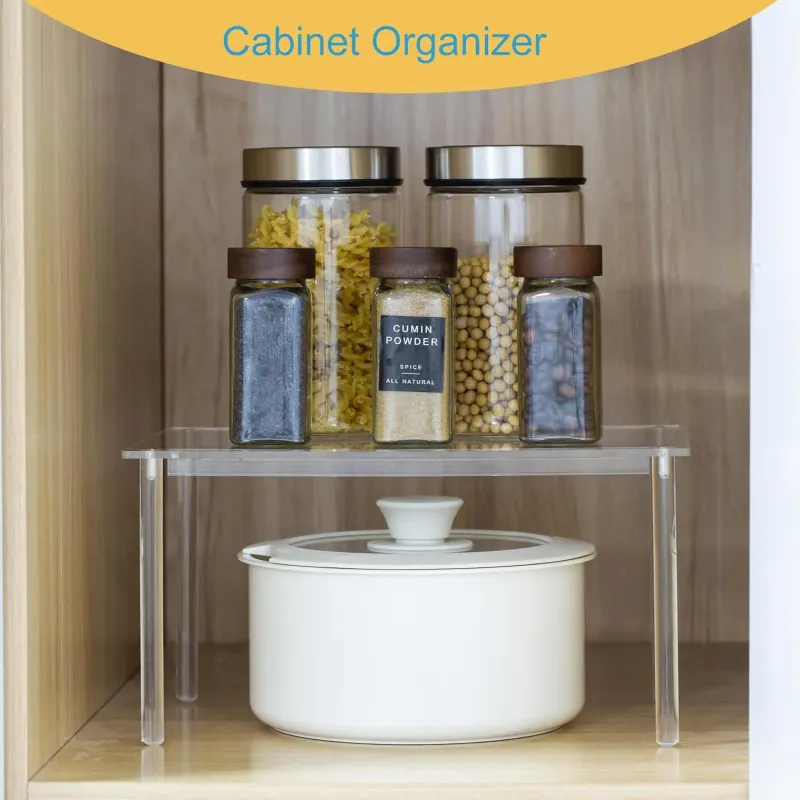Acrylic Cabinet Organizer Shelf Risers 3