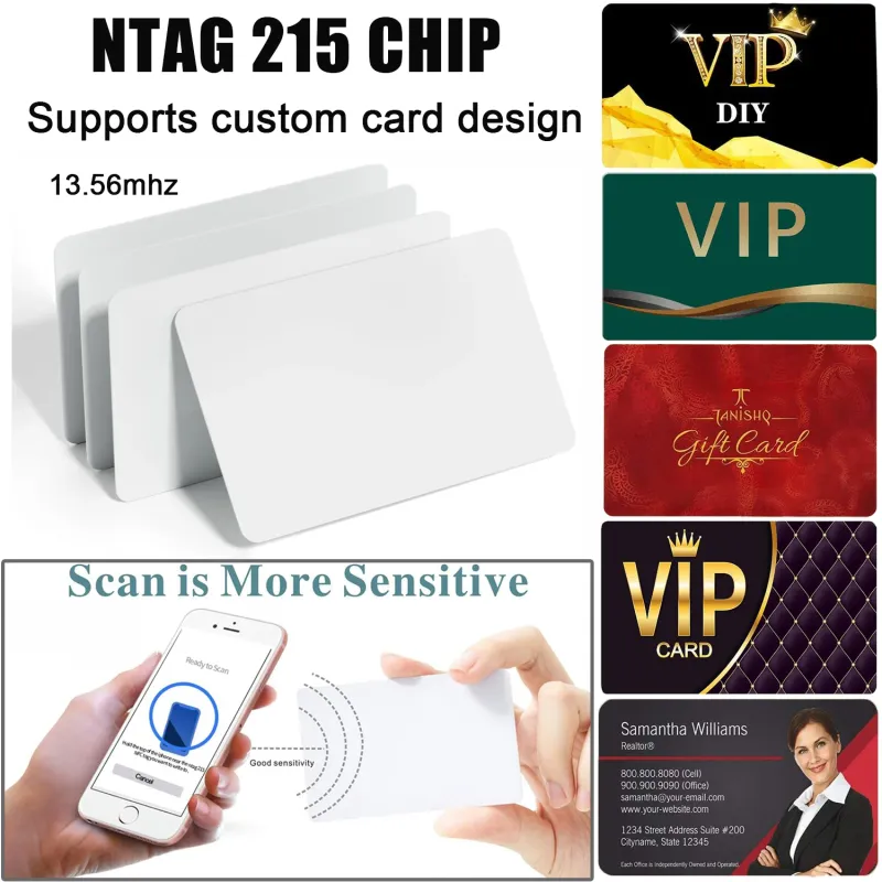 White NFC 215 Business Cards 1