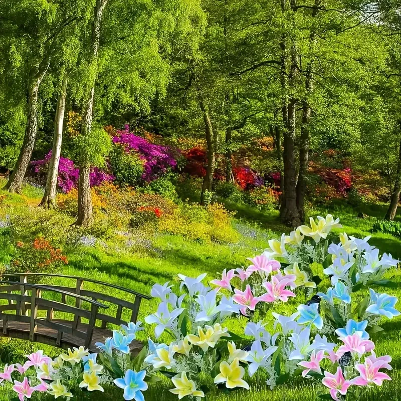 Solar Lily Flower Garden Lights 6