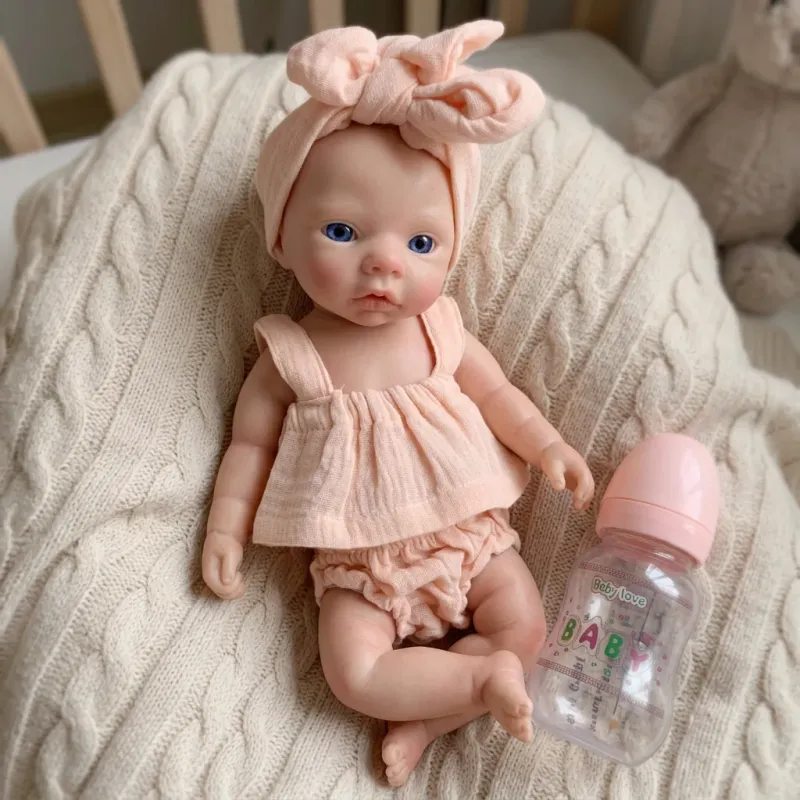 10" Meadow Silicone Reborn Doll Pink Outfit 2