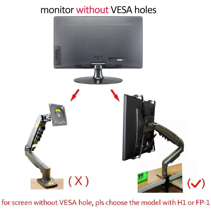 NB F80 Dual Monitor Arm 17-30" Gas Spring 6