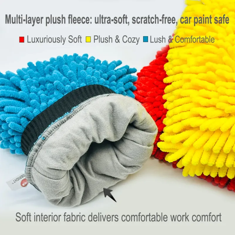 Chenille Double Sided Car Wash Mitt 3