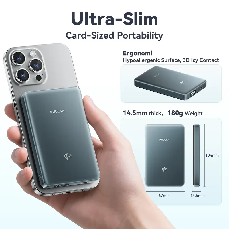 KUULAA Qi2 Magnetic Power Bank 10000mAh 5