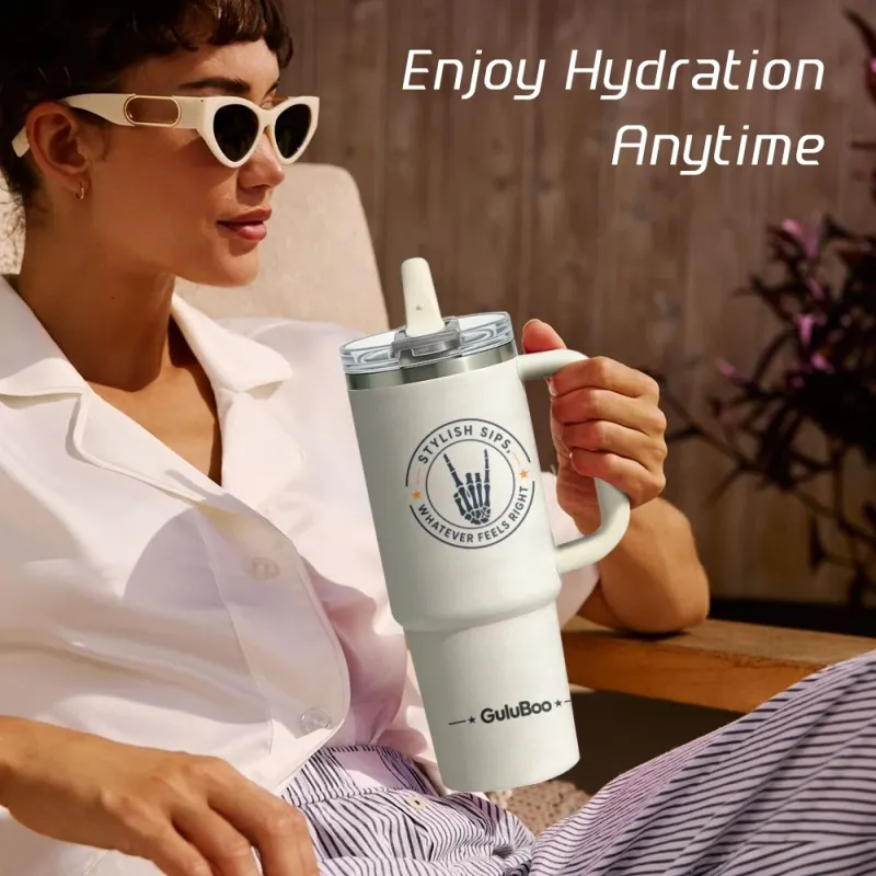 40oz Skull Print Insulated Tumbler 2