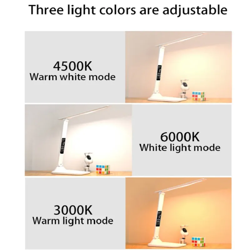 Folding USB Desk Lamp with Alarm Clock 4