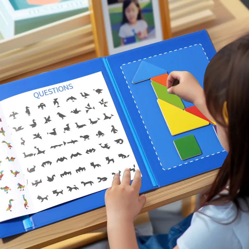 Magnetic Tangram Wooden Puzzle for Toddlers 6