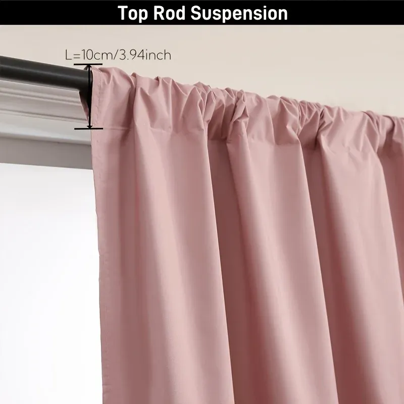 Blackout Thermal Curtain with Black Backing 6