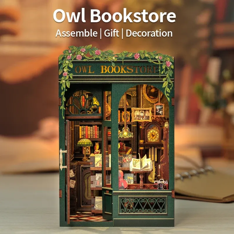 Bookstore Book Nook DIY Miniature Dollhouse 2