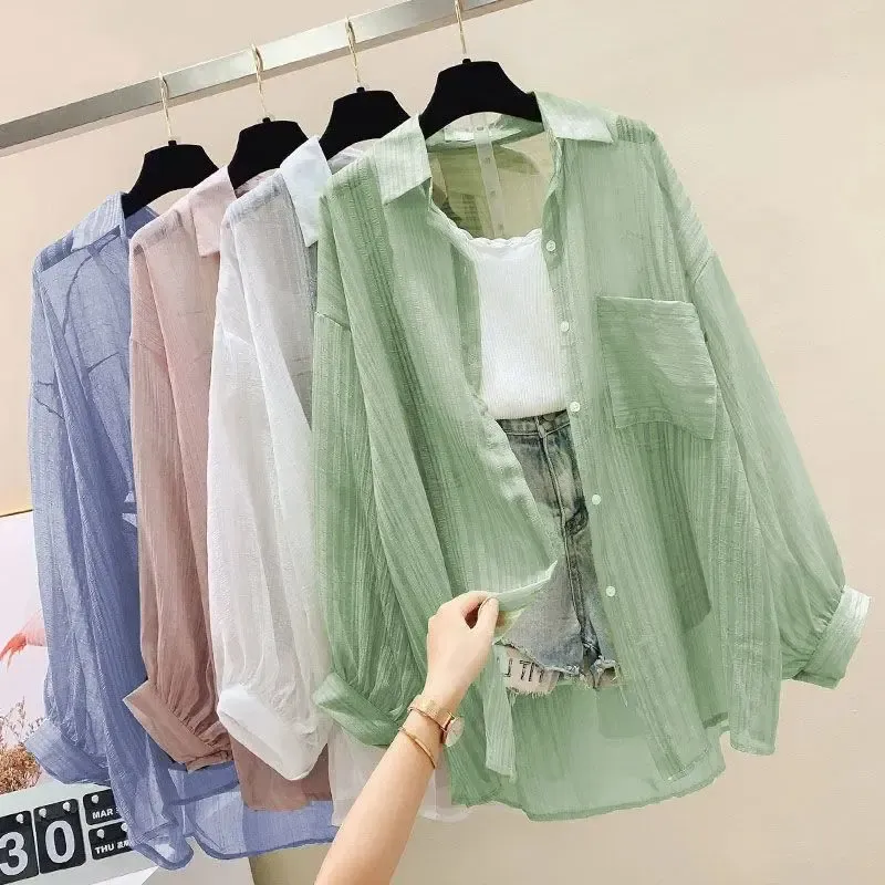 Sheer Chiffon Summer Cardigan Blouse 1