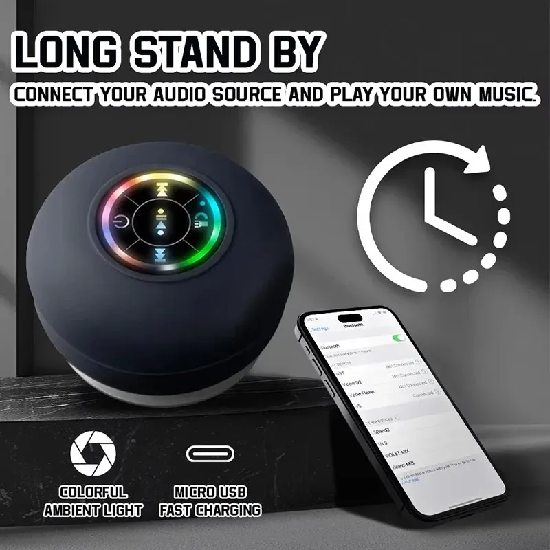 Портативная Bluetooth мини LED-колонка 2