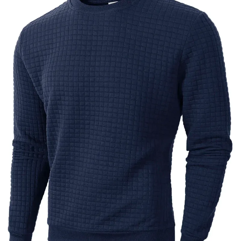 Men's Knitted Jacquard Crew Sweater 4