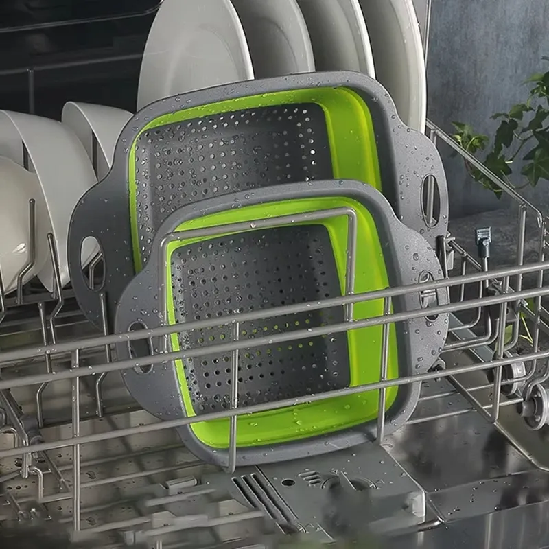 Foldable Silicone Colander Basket 6