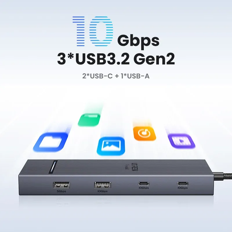 UGREEN USB C Hub 10Gbps 4K60Hz PD100W 5