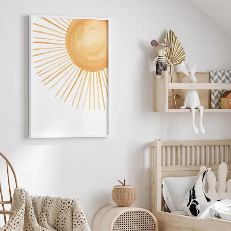 Boho Rainbow Sunshine Nursery Posters Set of 3 3