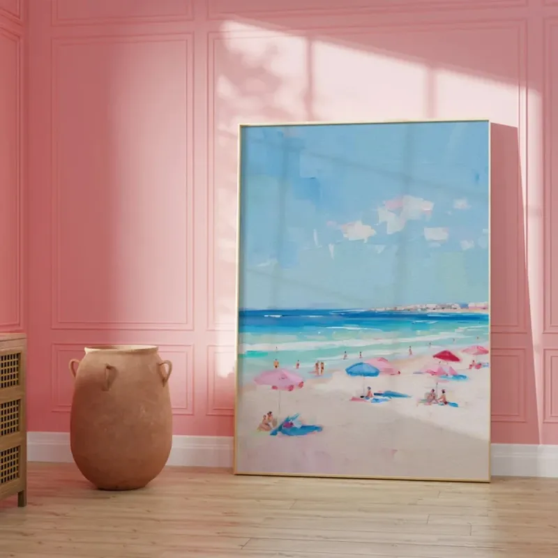 Summer Ocean Swimming Canvas Art 4