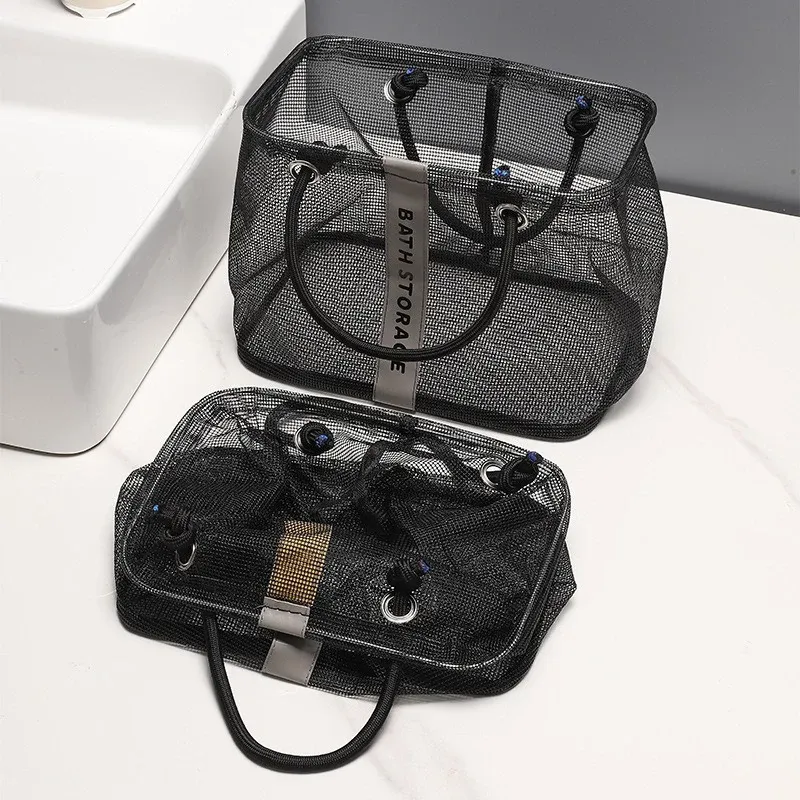 Collapsible Mesh Travel Toiletry Basket 2