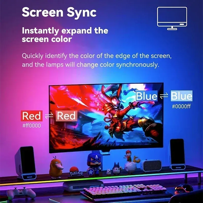 RGB LED Strip Lights for Monitor Backlight 3
