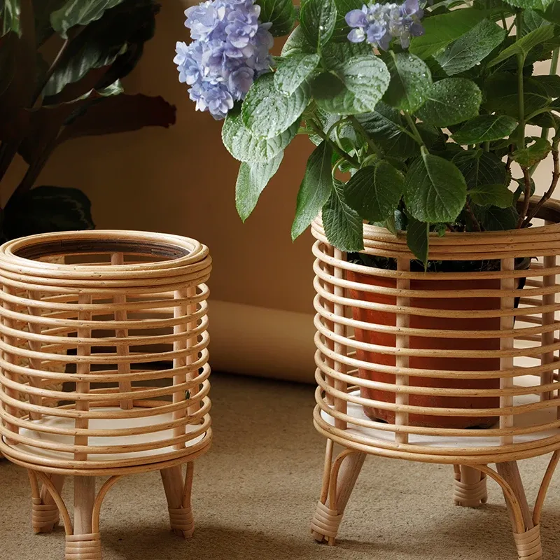 Rattan Plant Stand Shelf 4